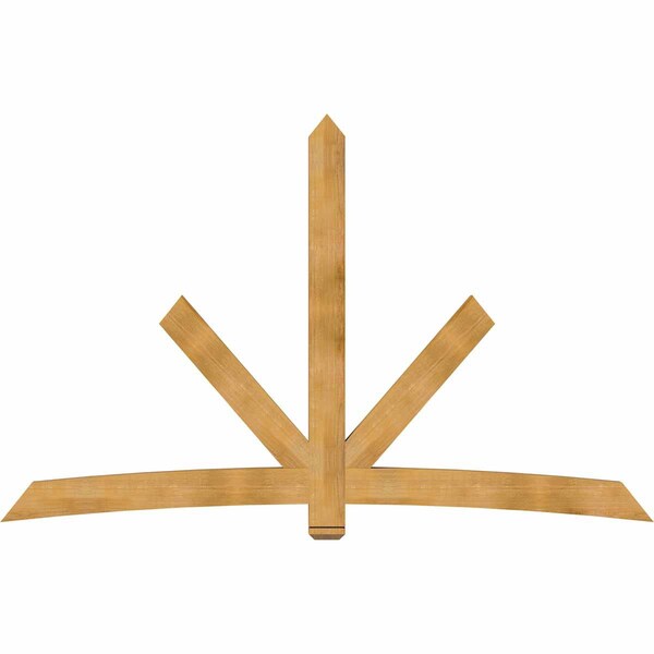 Ekena Millwork Alberta Rough Sawn Timber Gable Bracket, Western Red Cedar, 108"W x 68"H x 4"D x 6"F, 15/12 Pitch GBW108X68X0406ALB00RWR - main